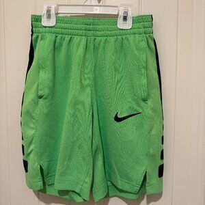 Boys Nike shorts size small lime green and with black accents